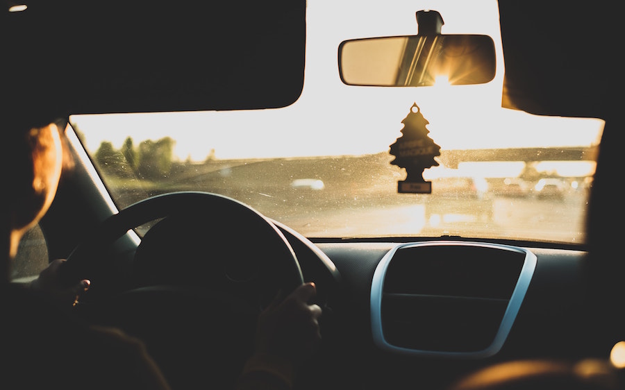 rear view mirror inside car